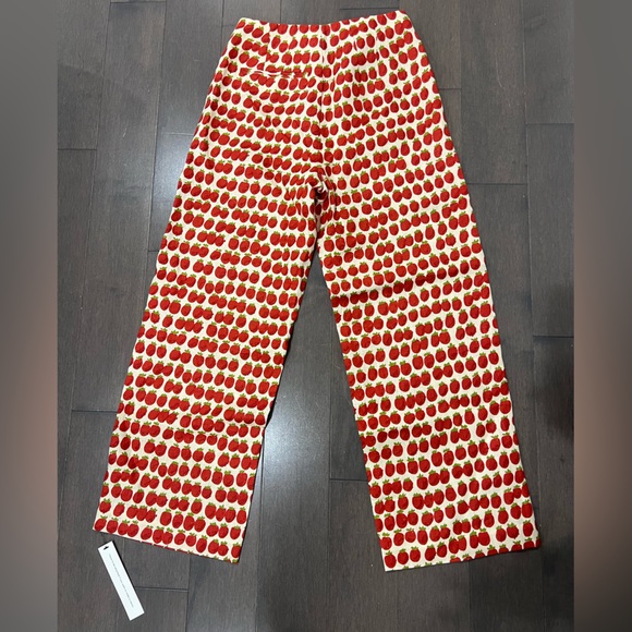 Reformation Joni Linen Cropped Pant in Fresh Tomato - Size 0 NWT